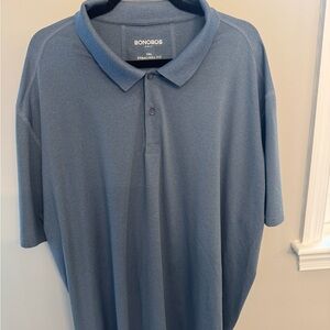 Bonobos Blue Polo Shirt Relaxed Fit Performance Fabric